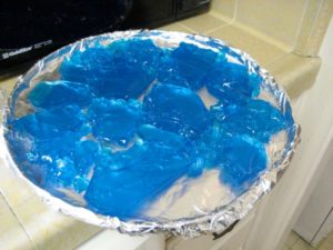 Five boxes of blue jello...